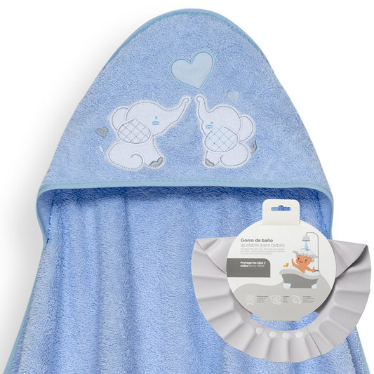 Capa de Baño elefantes + Gorro de Baño