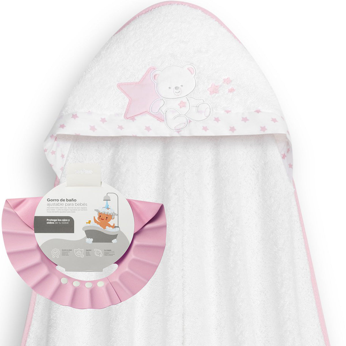 Capa de baño + gorro de baño Osito sentado