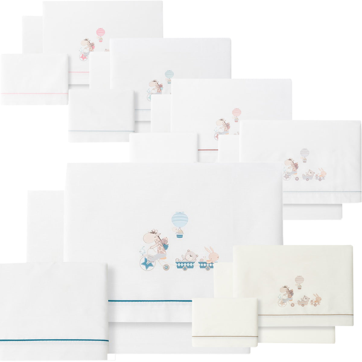 Tríptico para carrito, jirafa y bicileta