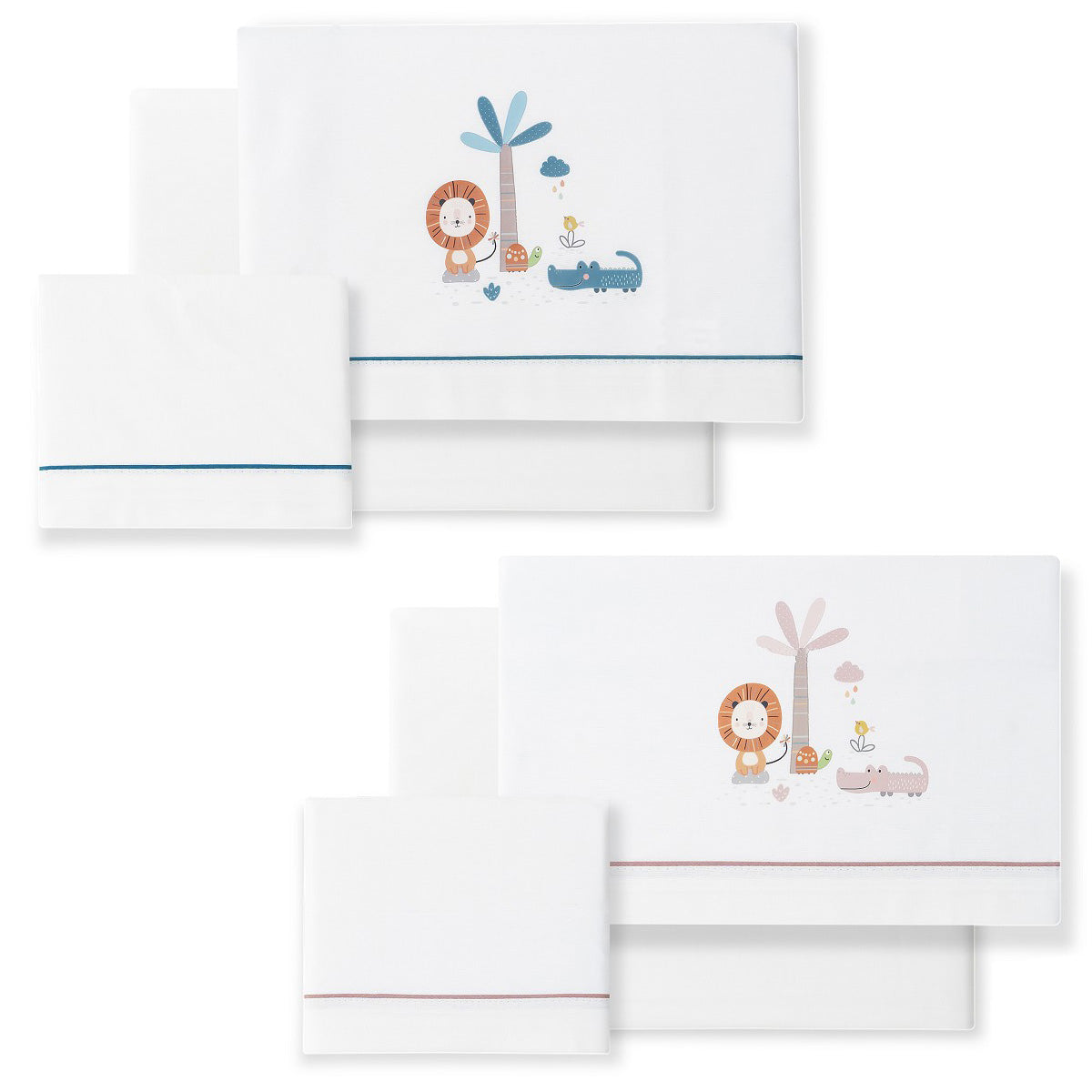 Tríptico para carrito, palmera y león