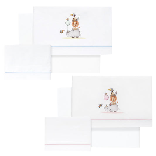 Tríptico para carrito, rino y león