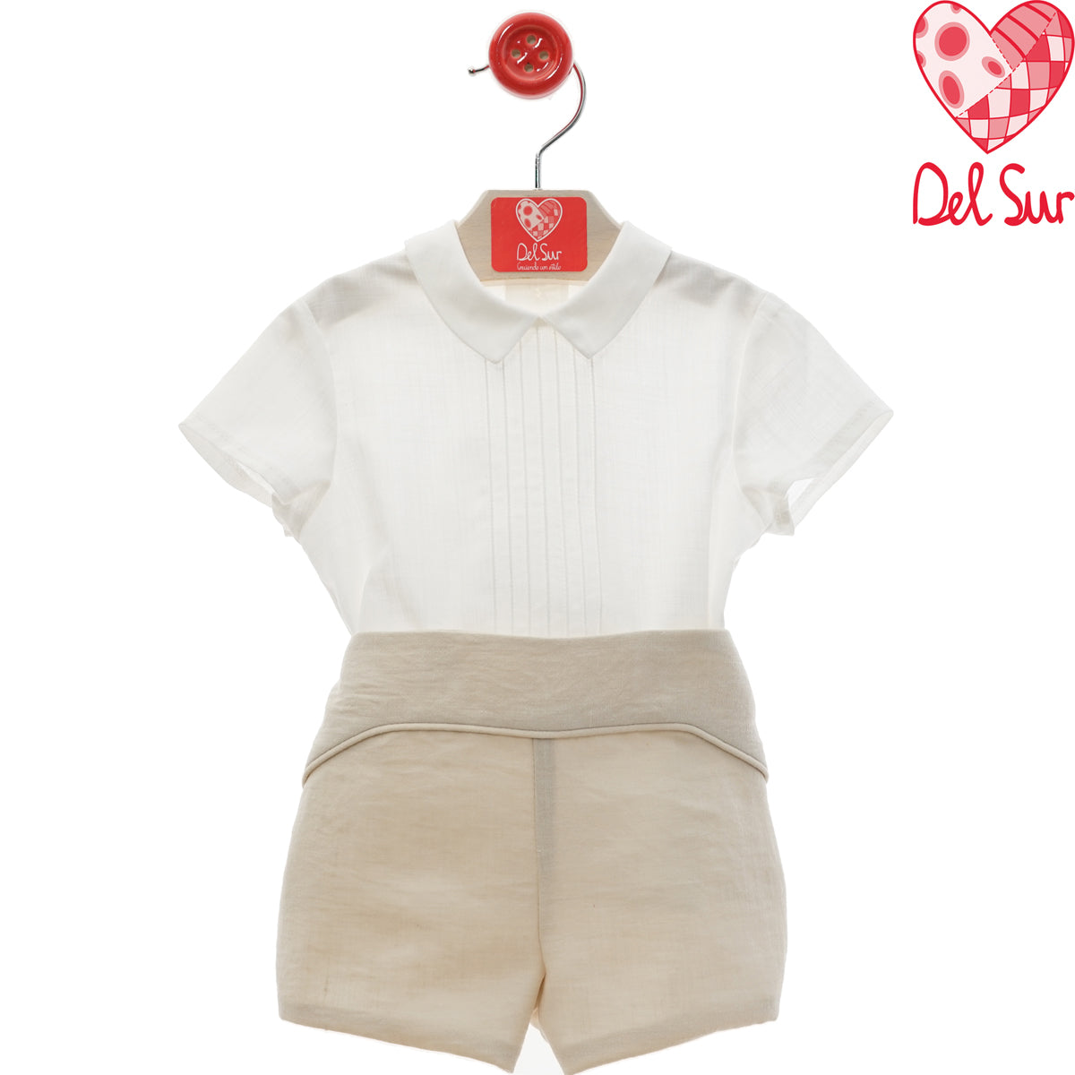 Conjunto ceremonia camel (6 a 48 meses)