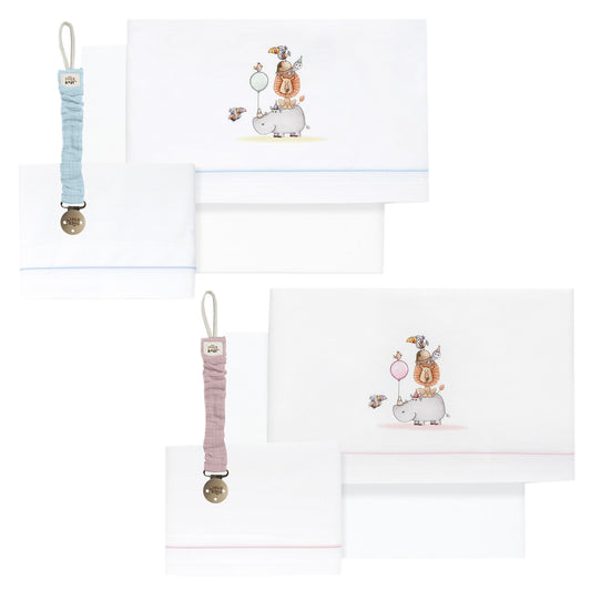 Sabanas cuna + chupetero