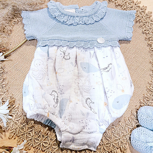 Ranita de punto/tela (0 a 12 meses)