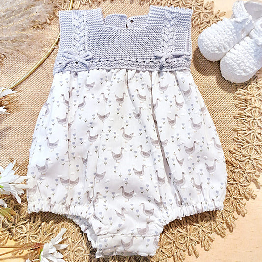 Ranita de punto/tela (0 a 6 meses)