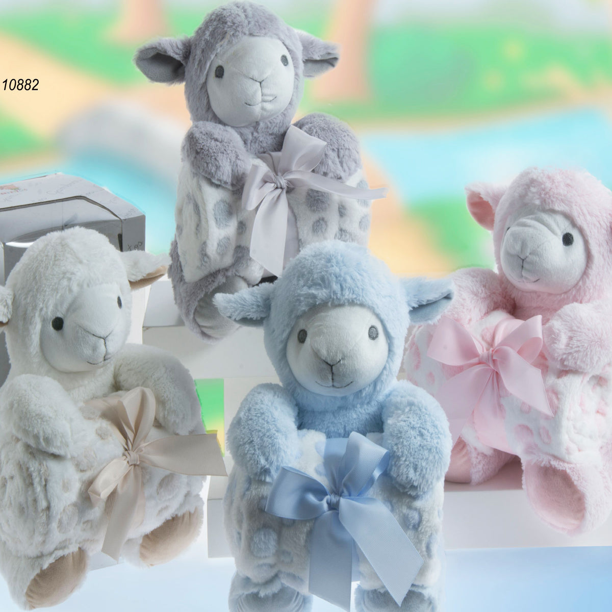 Pack manta + muñeco ovejita, color a elegir