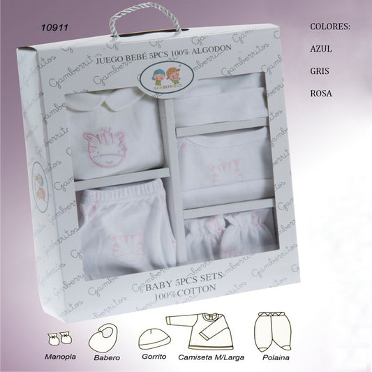 Set regalo 5 piezas jirafa, primera puesta