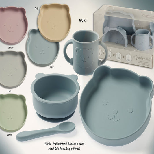 Vajilla 4 piezas de silicona