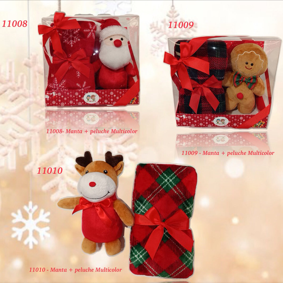 Pack manta + muñeco navideño