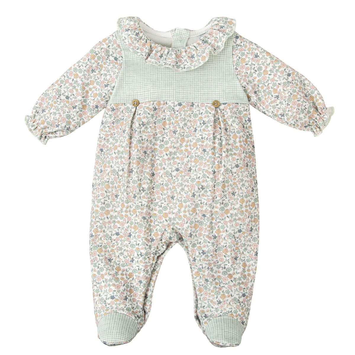 Pijama flor bosco (00 a 3 meses)