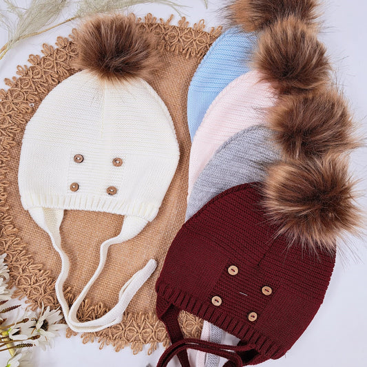 Gorro de Punto con Pompom