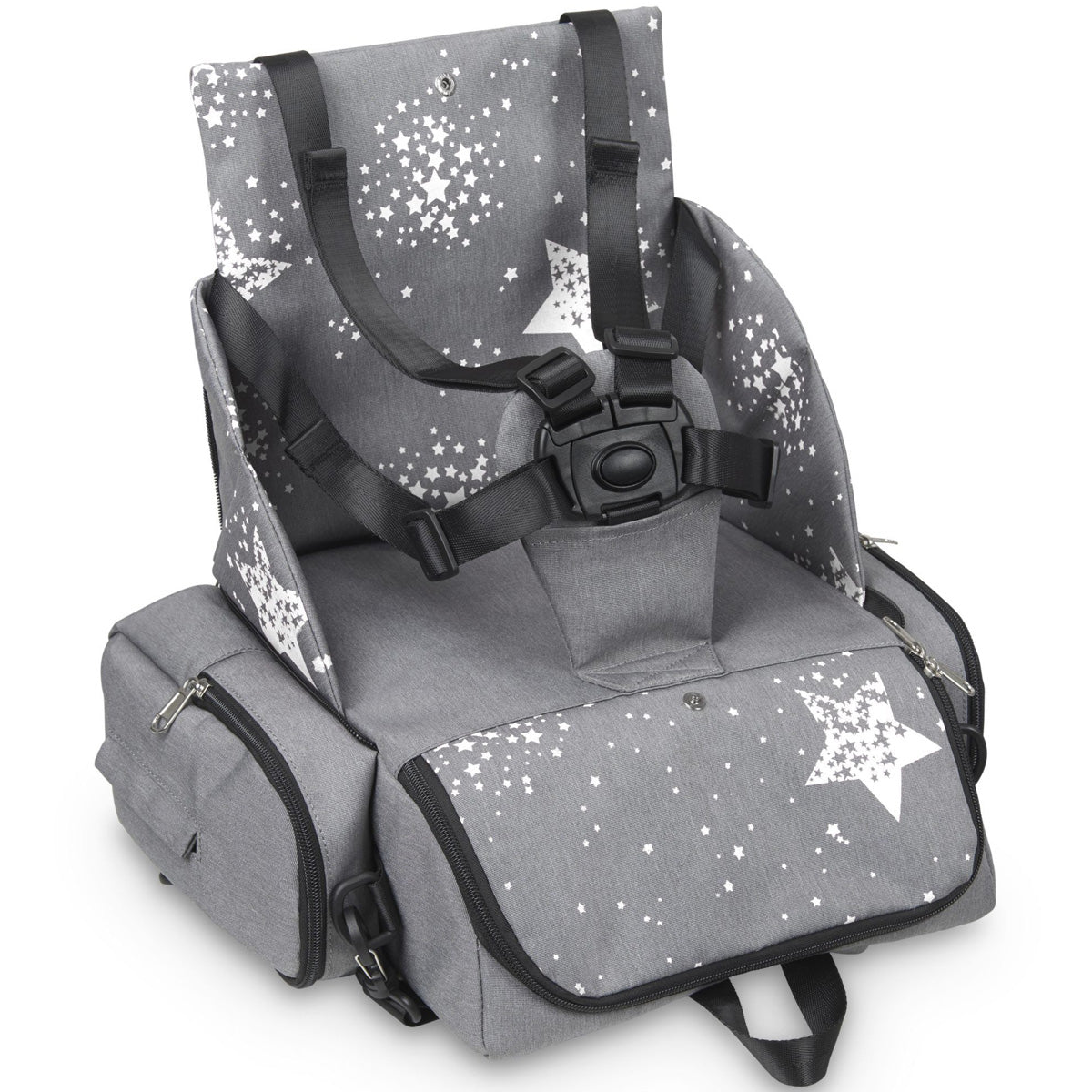 Trona portatil gris estrellitas