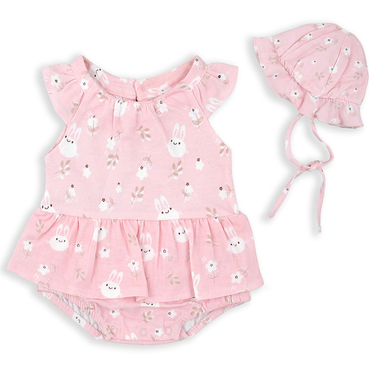 Conjunto ranita + gorrito a juego (1 a 12 meses)