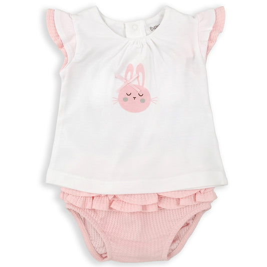 Conjuntito rosa conejito  (1 a 12 meses)