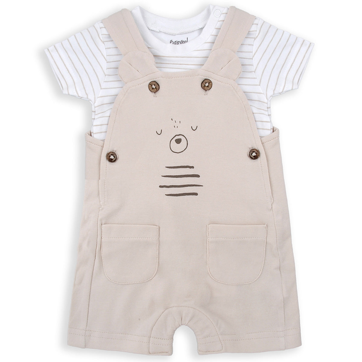 Conjunto peto beige (6 a 24 meses)