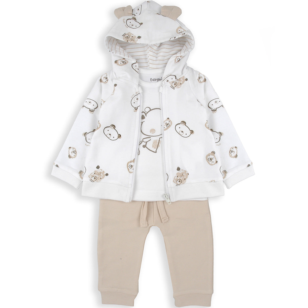Conjunto beige ositos 3 piezas (3 a 12 meses)