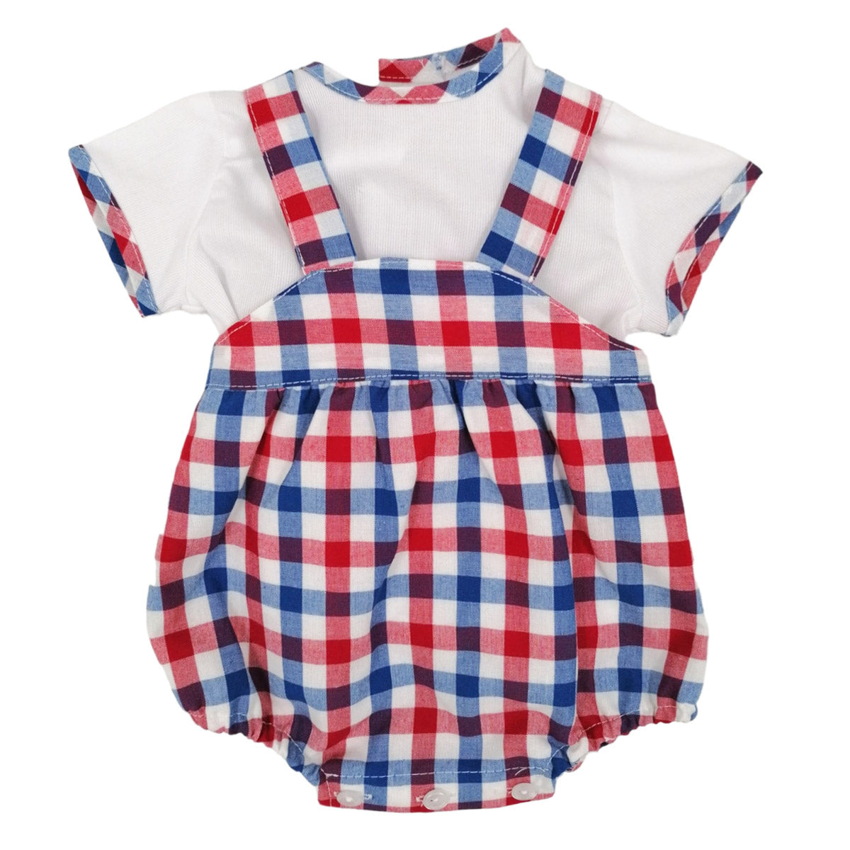 Conjunto ranita peto a cuadros (1 a 18 meses)