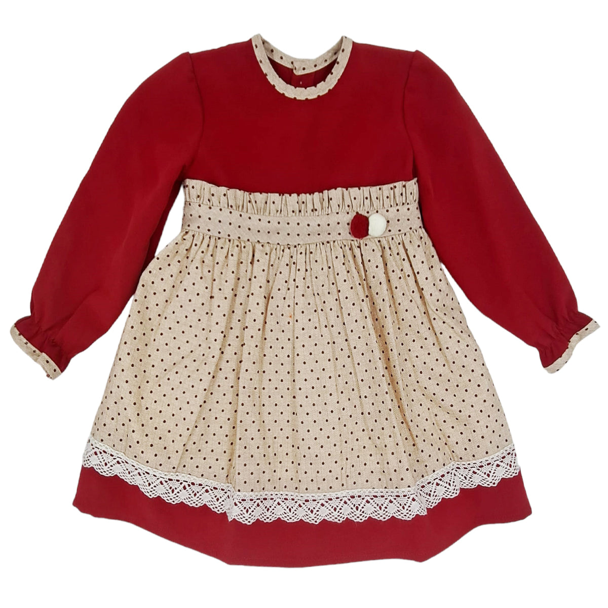 Vestido infantil lunares (3 a 8 años)