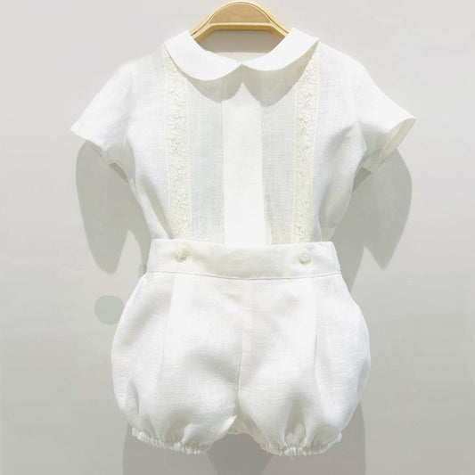 Conjunto ceremonia lino (3 A 12 meses)
