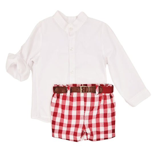 Conjunto rojo a cuadros (2 a 6 años)
