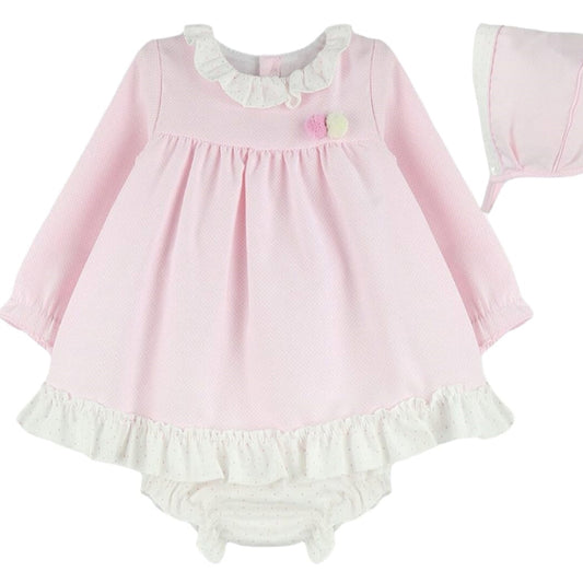 Jesusito Tres Piezas Rosa Lunares