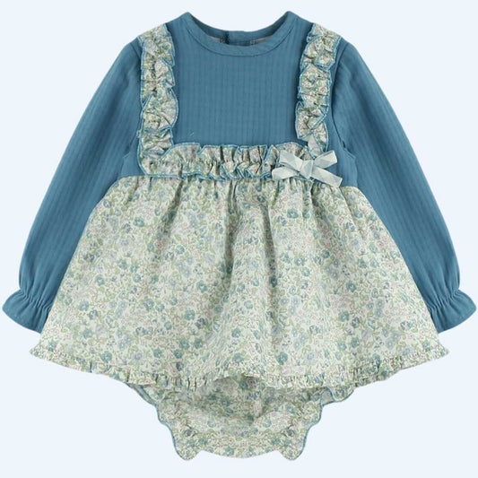 Jesusito Dos Piezas Azul Flores