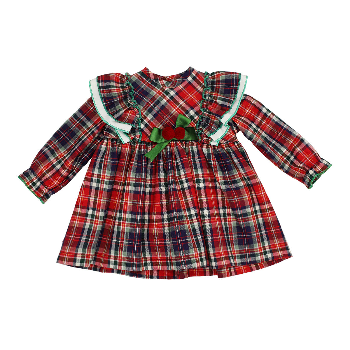 Vestido cuadritos rojo  (6 a 36 meses)