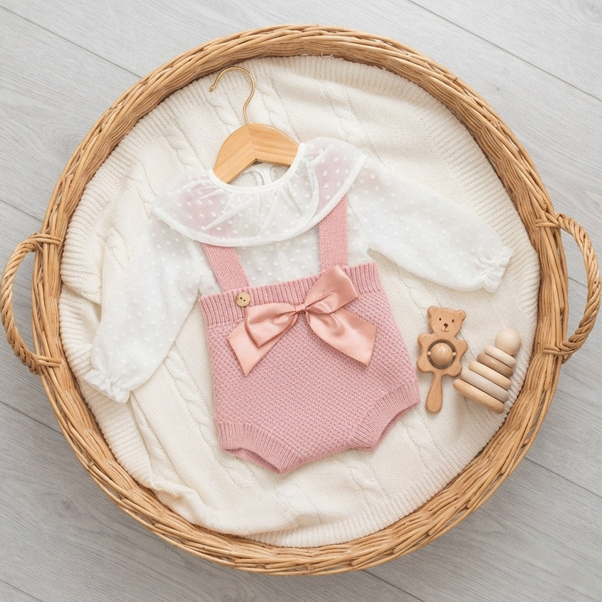Ranita de punto rosa palo (0 a 6 meses)