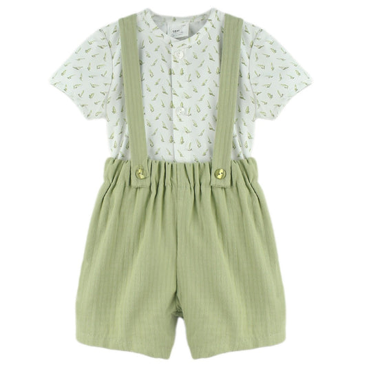 Conjunto pinocho verde (3 a 24 meses)