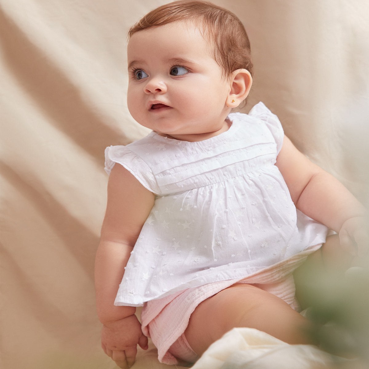 Conjunto de 2 piezas blanco/rosa (1 a 18 meses)