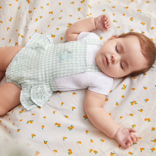 Conjunto de 2 piezas blanco/verde (1 a 18 meses)