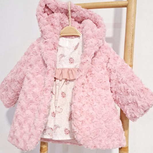 Conjunto abrigo + vestido (3 a 36 meses)