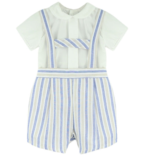 Conjunto 2 piezas azul/beige (6 a 36 meses)