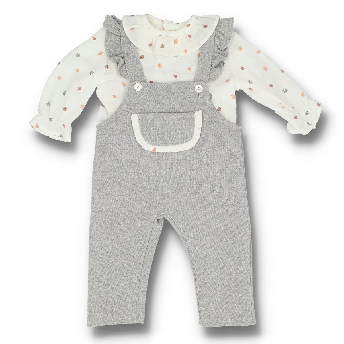 Conjunto peto gris (3 a 18 meses)