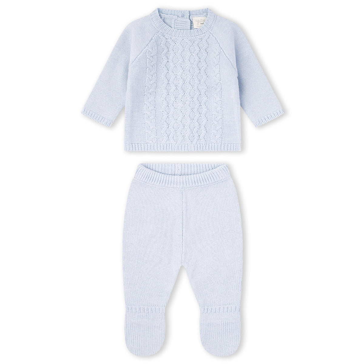 Conjunto de punto azul (0 a 6 meses)