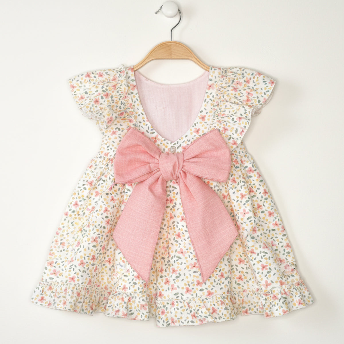 Vestido flores rosa (12 a 36 meses)