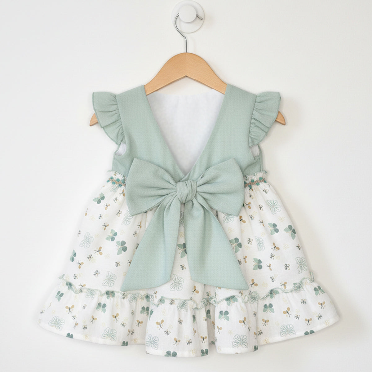 Vestido mariposas verde (12 a 36 meses)