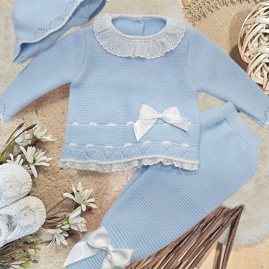 Conjunto 3 piezas celeste (0 a 6 meses)