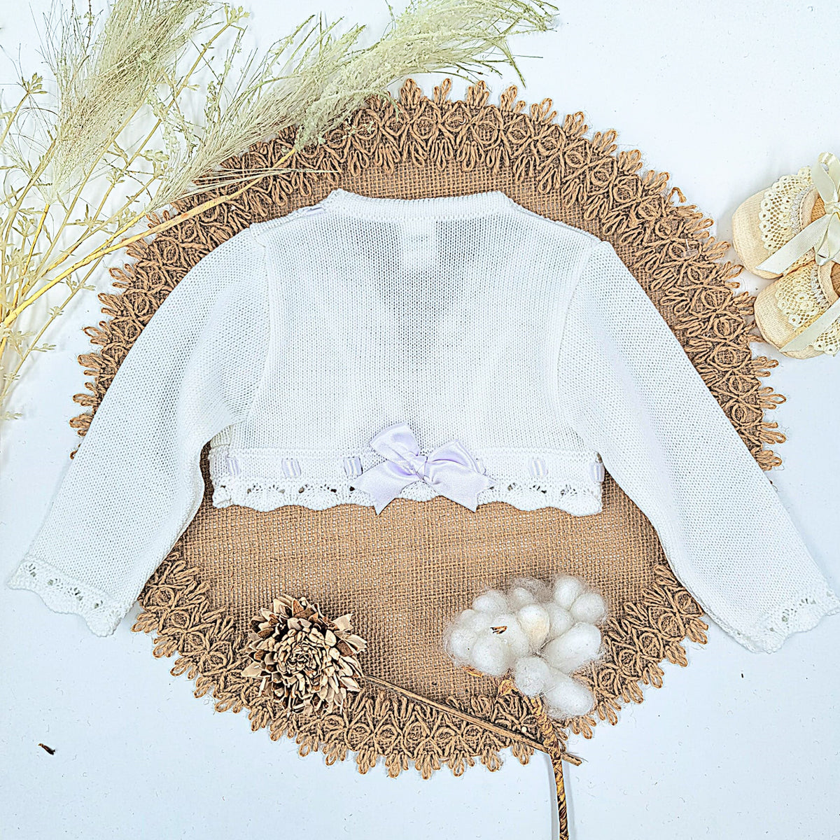 Chaqueta lana niña blanco (1 a 36 meses)