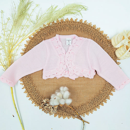 Chaqueta perle rosa(1 a 36 meses)