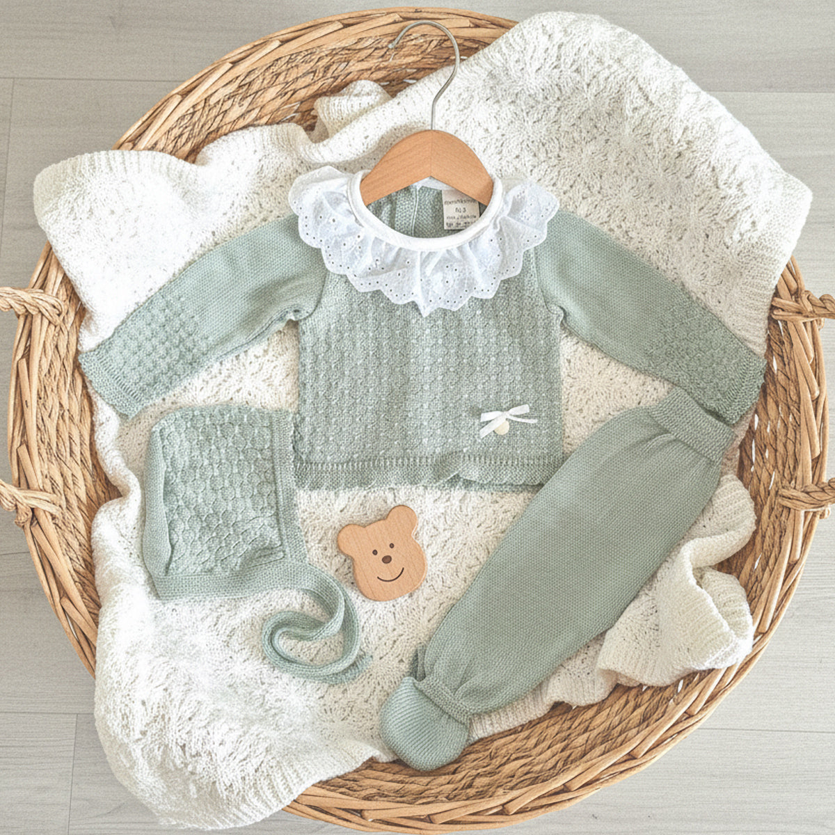 Conjunto verde 3 piezas (0 a 3 meses)