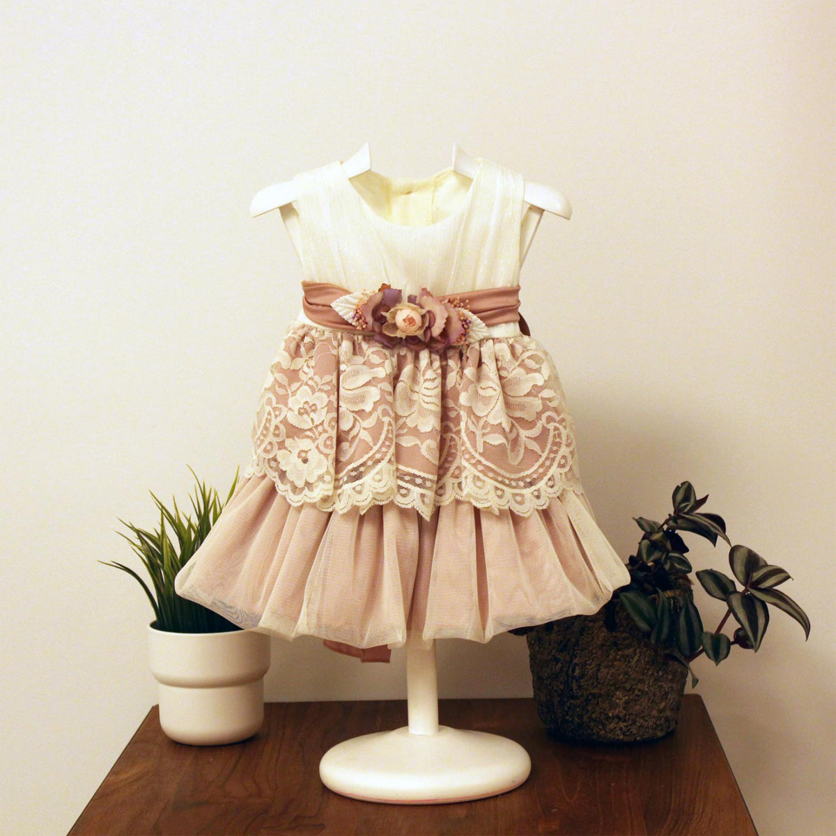 Vestido bautizo ceremonia maquillaje (3 a 36 meses)