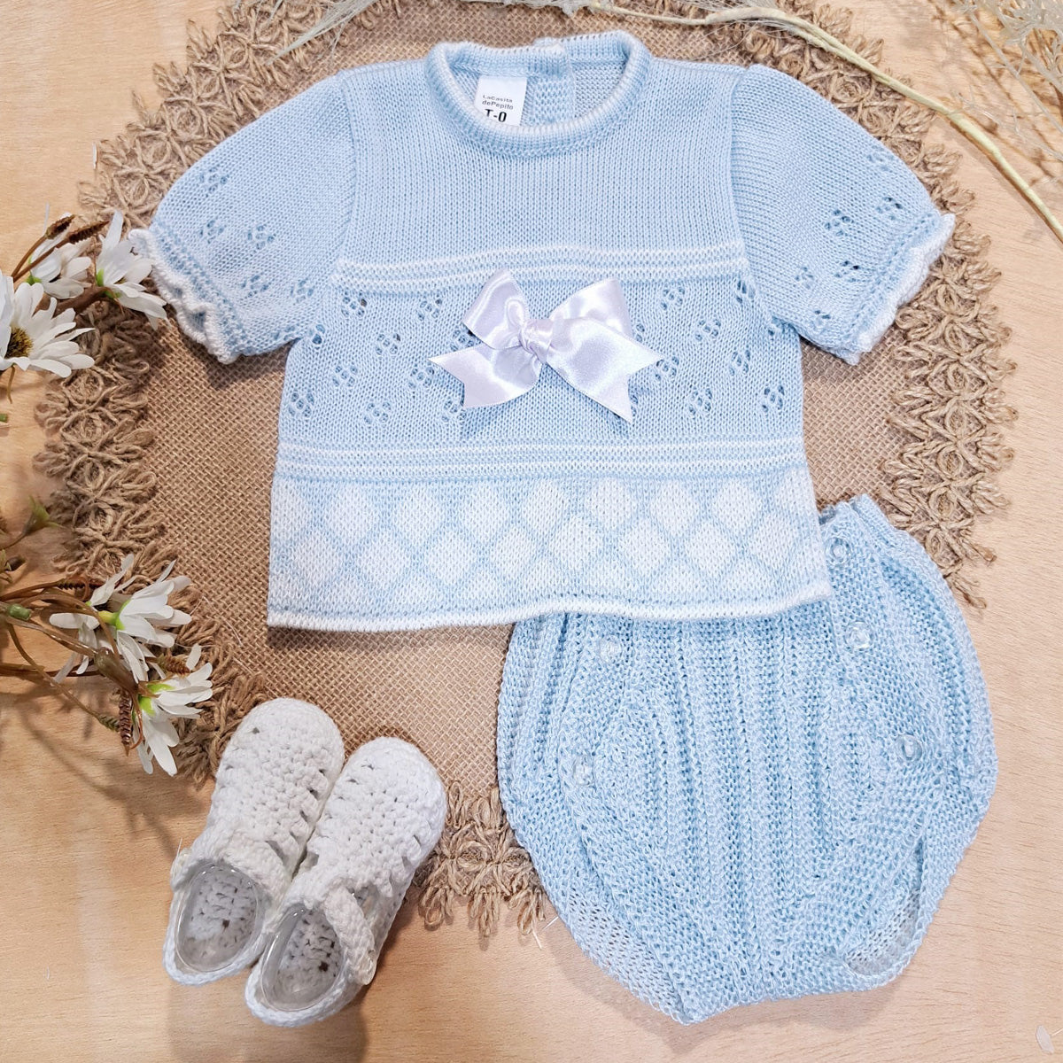 Conjunto perle azul (0 a 3 meses)