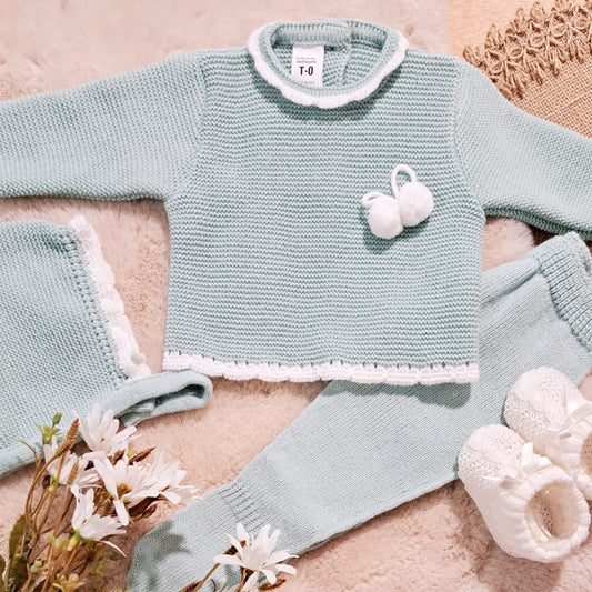 Conjunto 3 piezas verde (0 a 3 meses)