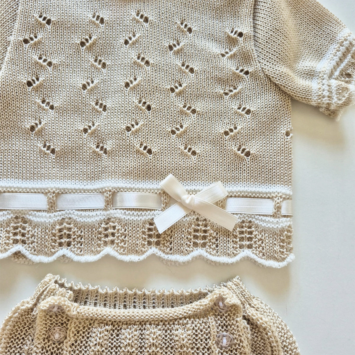 Conjunto perle arena (0 a 3 meses)