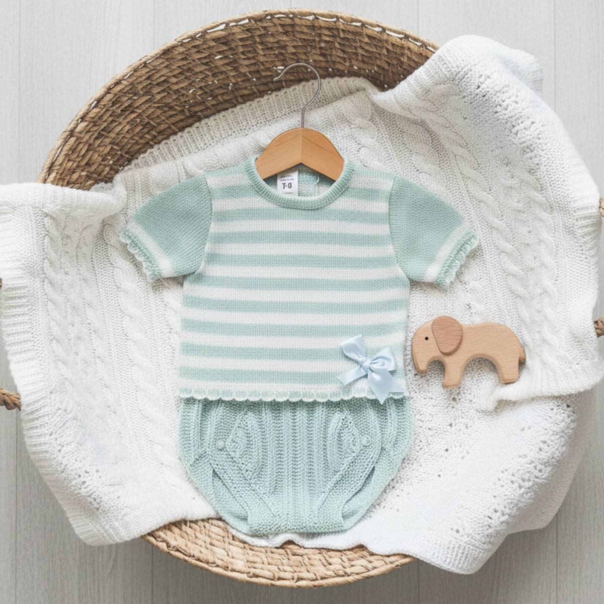 Conjunto perle verde (0 a 3 meses)