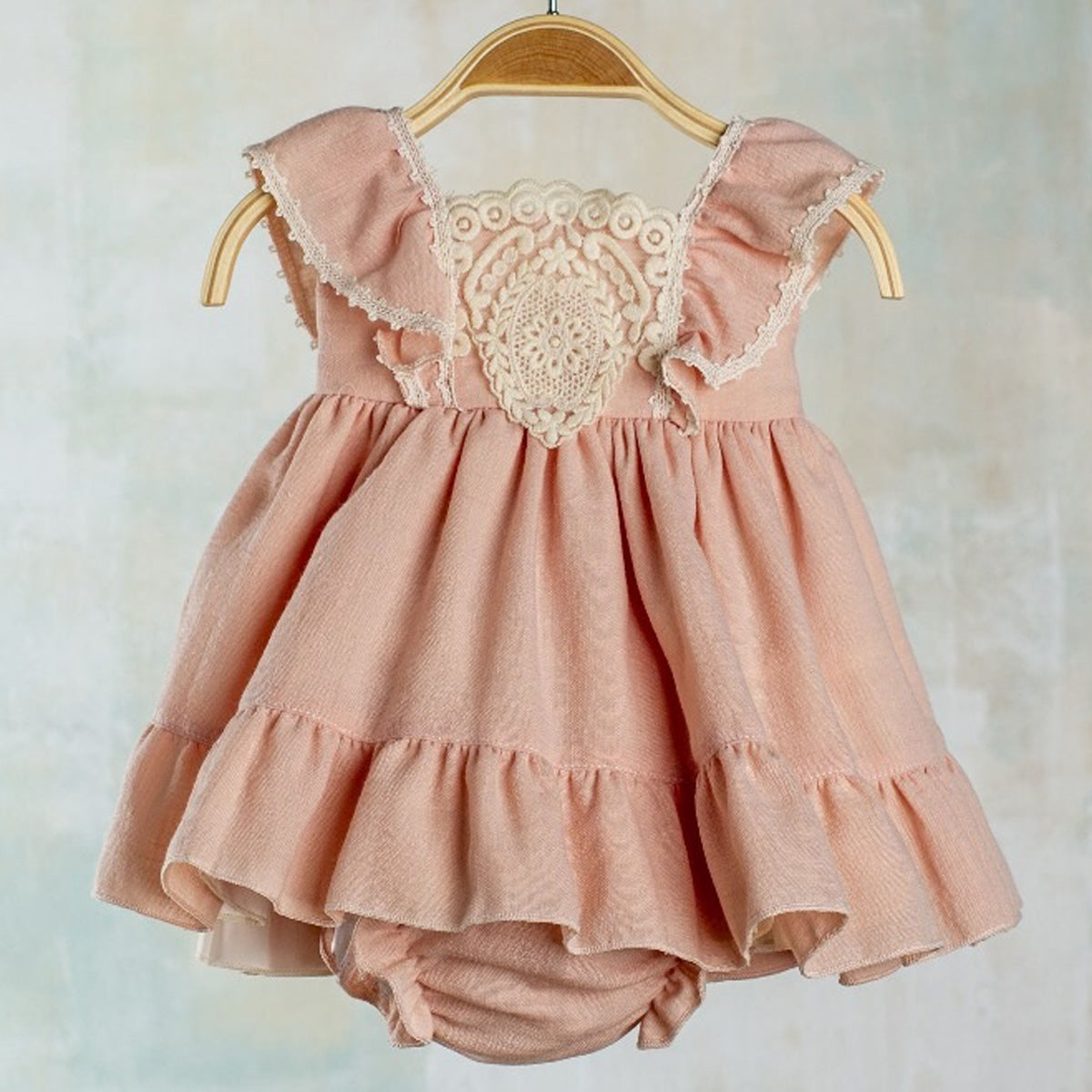 Jesusito rosa salmón ceremonia (3 a 36 meses)