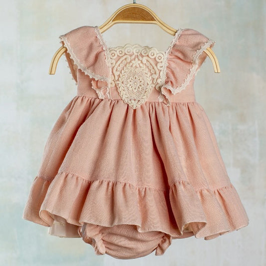 Jesusito rosa salmón ceremonia (3 a 36 meses)