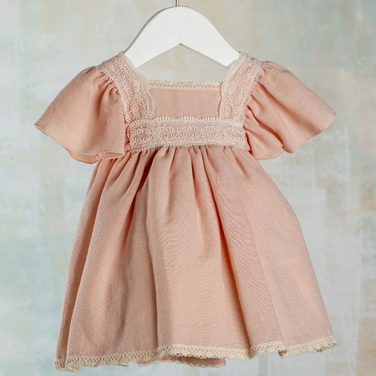 Vestido salmón ceremonia (3 a 36 meses)