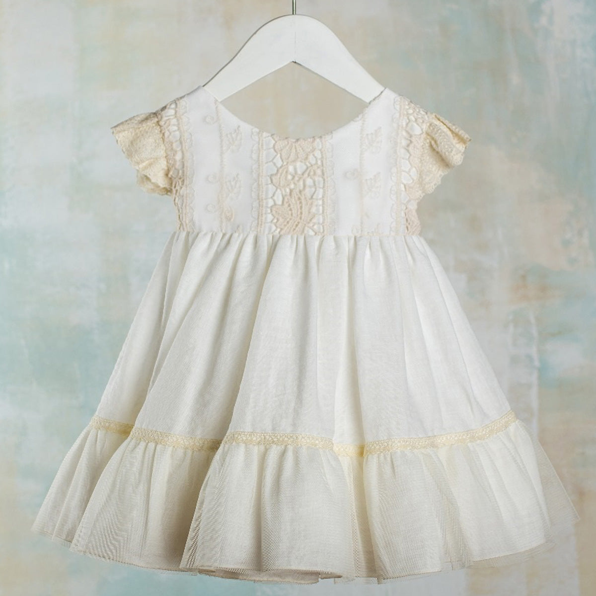 Vestido crudo ceremonia (3 a 36 meses)